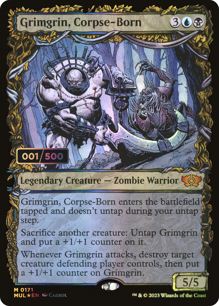 Grimgrin, Corpse-Born (Serial Numbered) (MUL-171) - Multiverse Legends: (Showcase) Foil