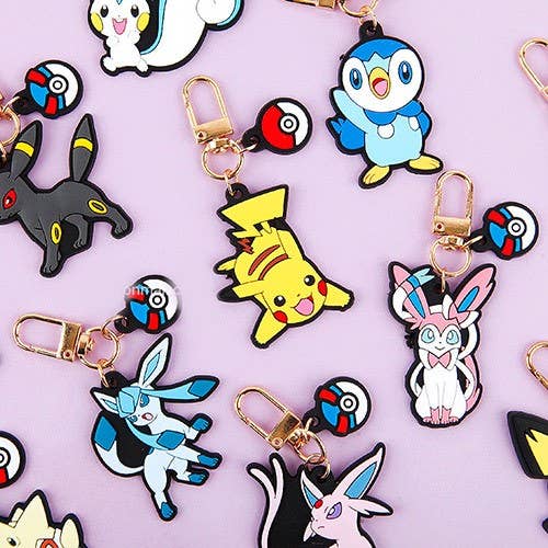 Pokemon Characters Key Chain Ring Bag Charm Variety Pack