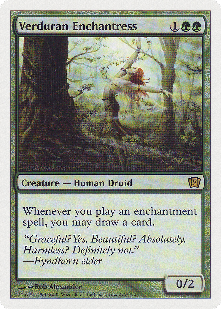 Verduran Enchantress (9ED-279) - 9th Edition Foil