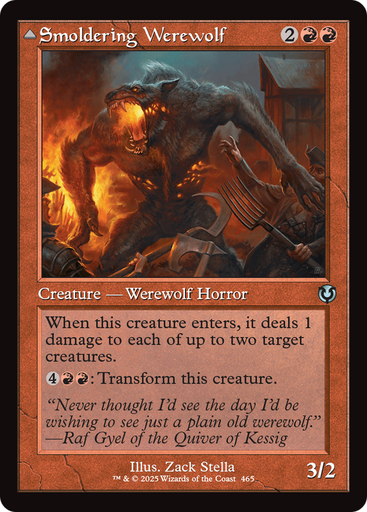Smoldering Werewolf // Erupting Dreadwolf (INR-465) - Innistrad Remastered Foil