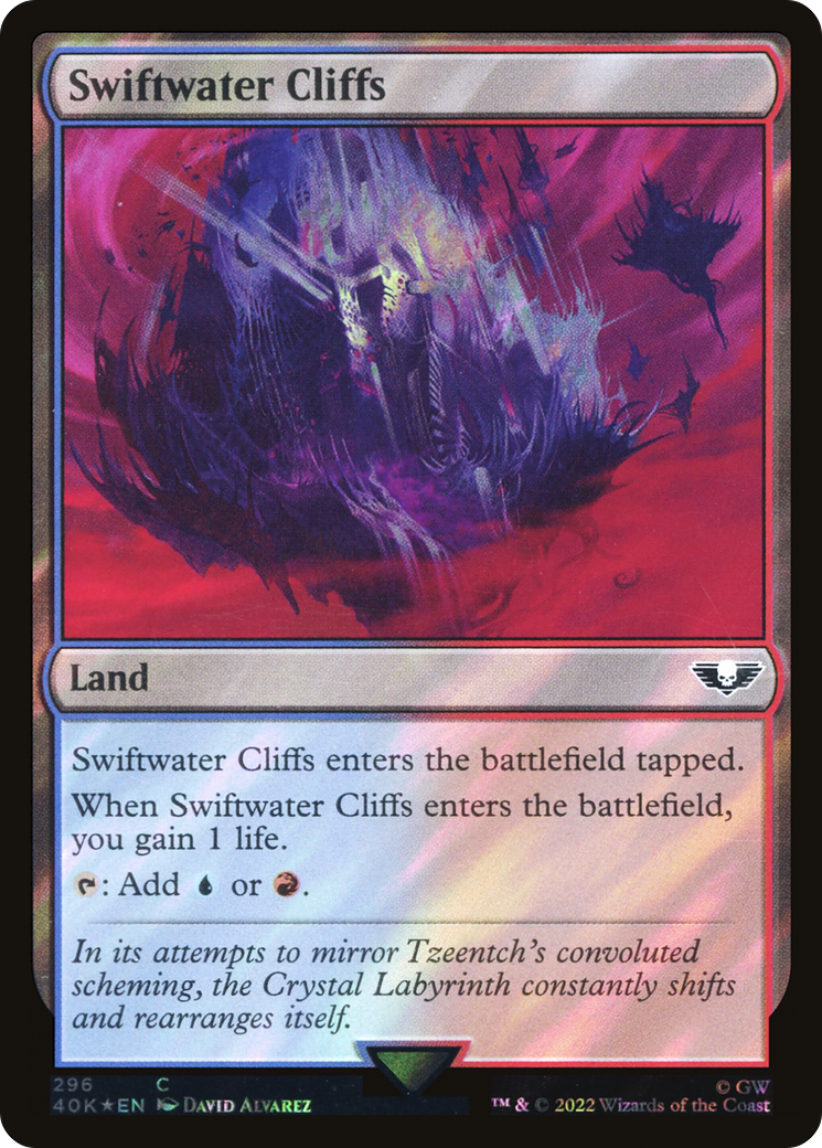 Swiftwater Cliffs (Surge Foil) (40K-296★) - Warhammer 40,000 Commander Foil