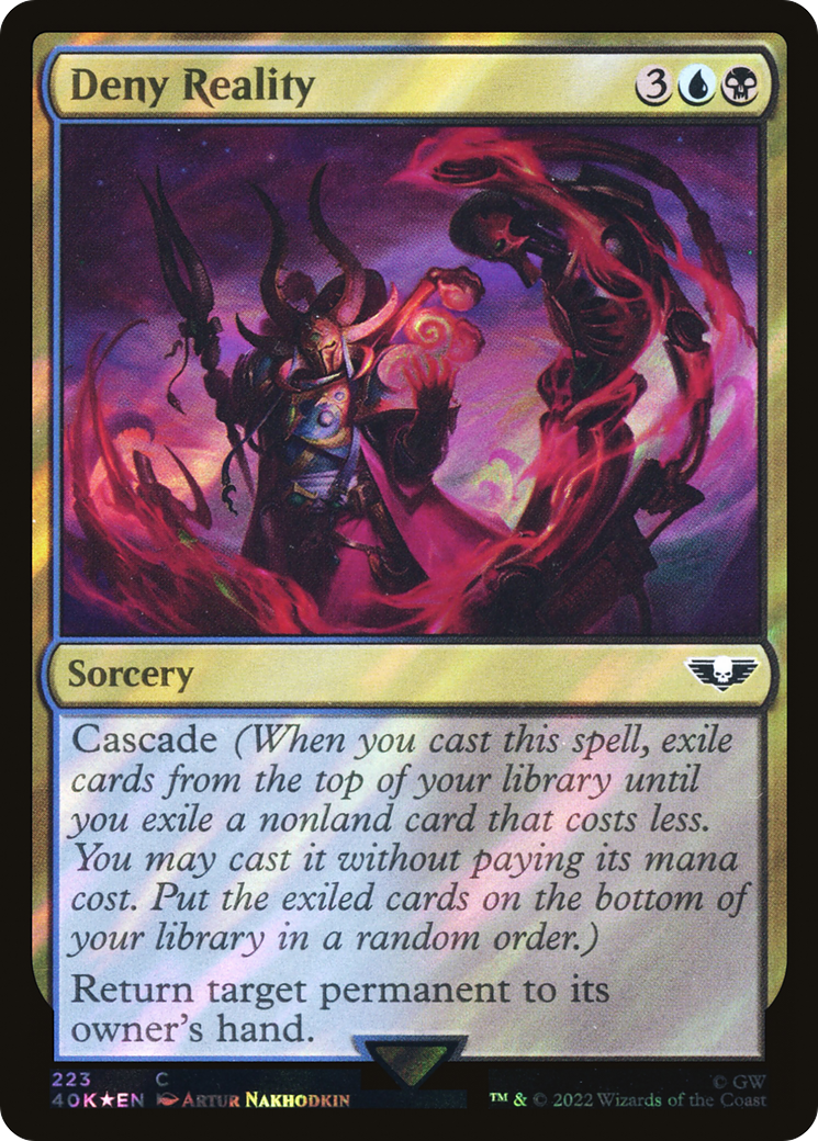Deny Reality (Surge Foil) (40K-223★) - Warhammer 40,000 Commander Foil