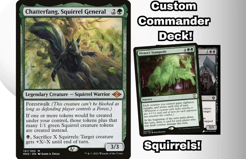Magic the Gathering - Chatterfang, Squirrel General - Custom Built Commander Deck