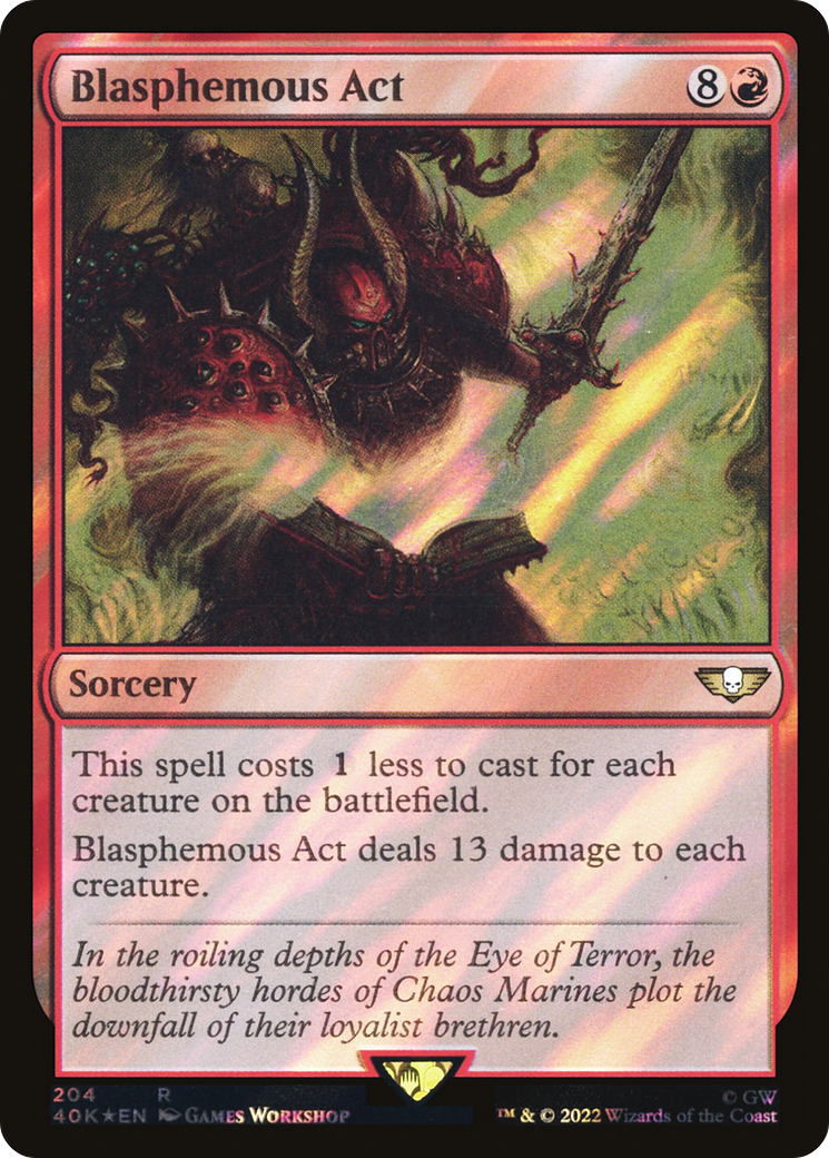 Blasphemous Act (Surge Foil) (40K-204★) - Warhammer 40,000 Commander Foil