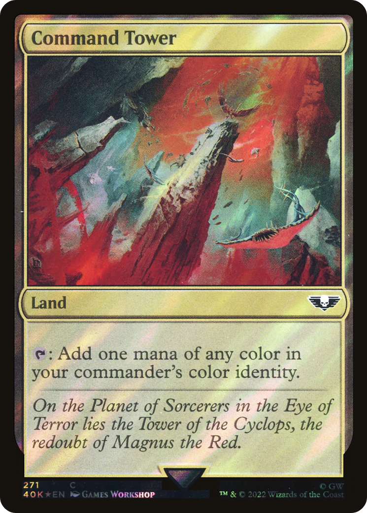 Command Tower (271) (Surge Foil) (40K-271★) - Warhammer 40,000 Commander Foil
