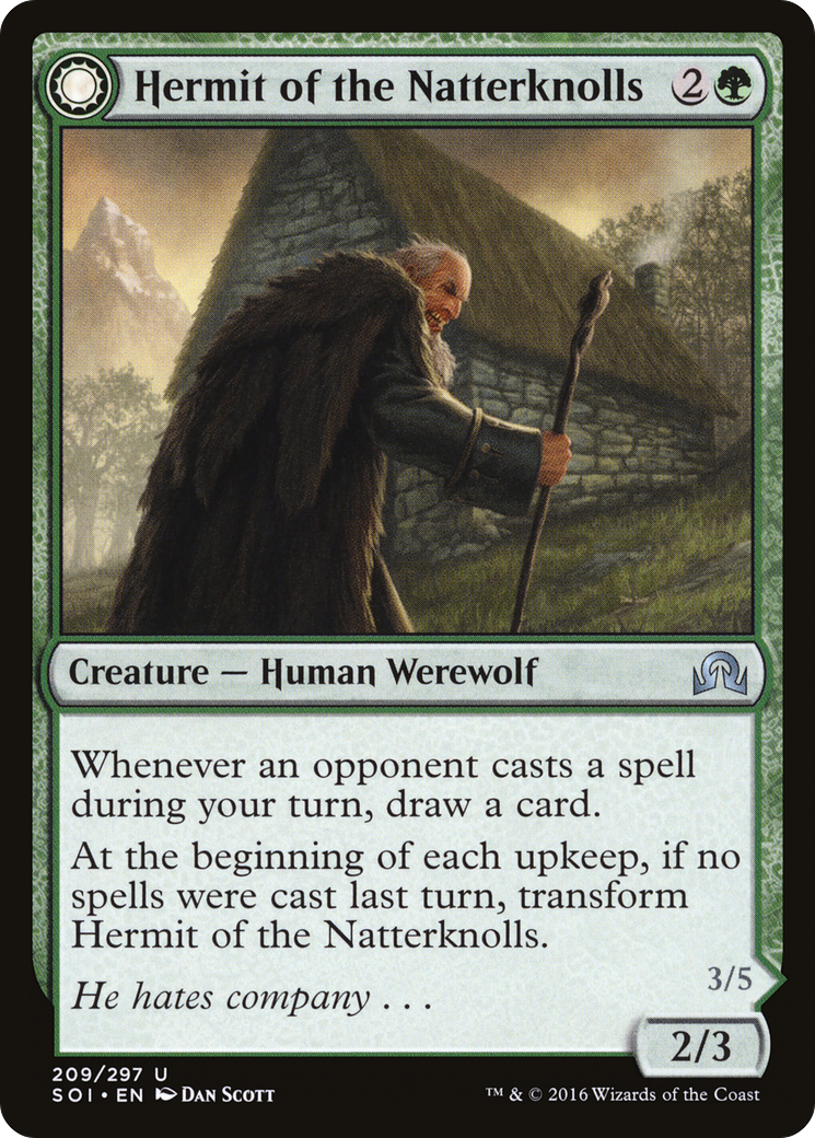 Hermit of the Natterknolls (SOI-209) - Shadows over Innistrad: (Double Faced Transform) Foil