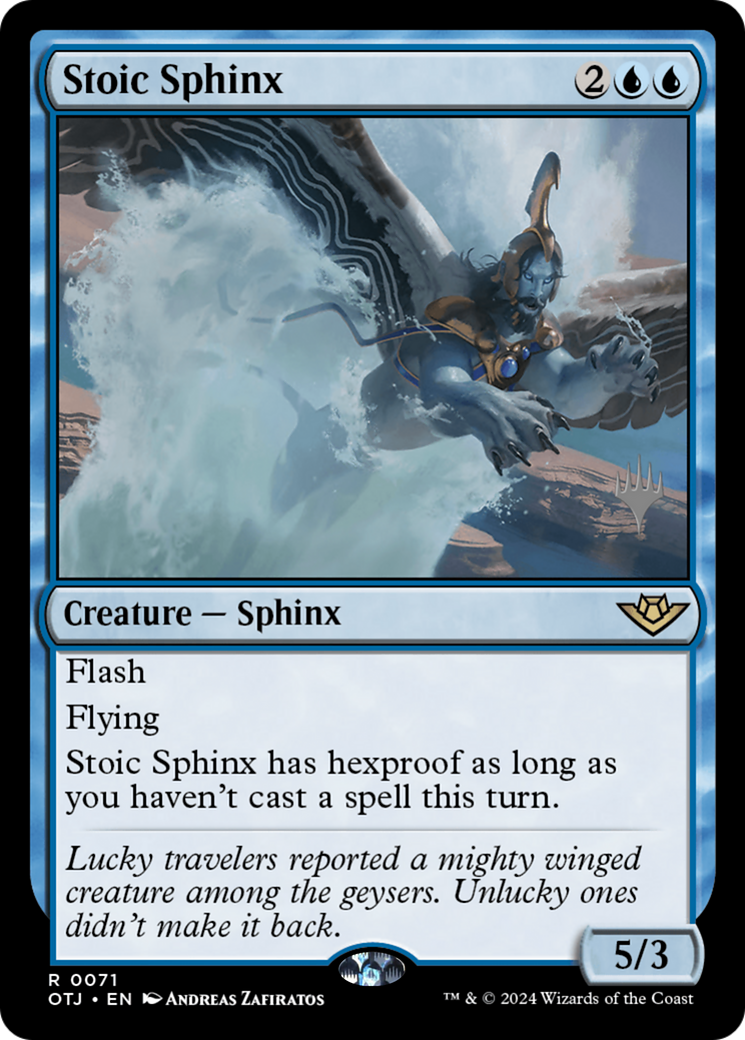 Stoic Sphinx (PPOTJ-071) - Outlaws of Thunder Junction Promos Foil