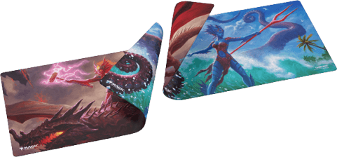 Magic: The Gathering - Reality Fracture - Double-Sided Playmat - Kiora of Salt and Sand/Kiora of Fire and Ashes