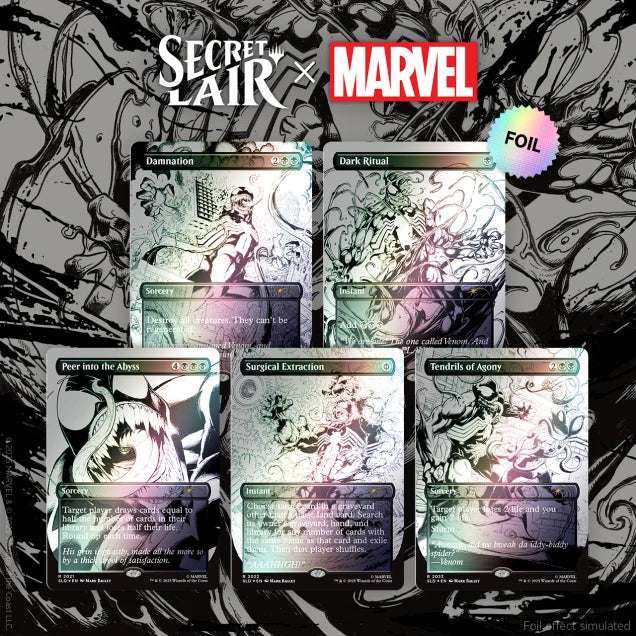 Magic the Gathering - Secret Lair x Marvel - Spider-Man: Venom Unleashed (Inks) - Rainbow Foil