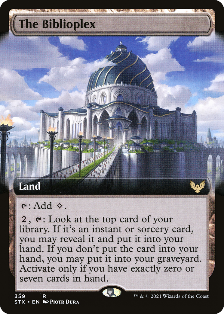 The Biblioplex (Extended Art) (STX-359) - Strixhaven: School of Mages: (Extended Art)