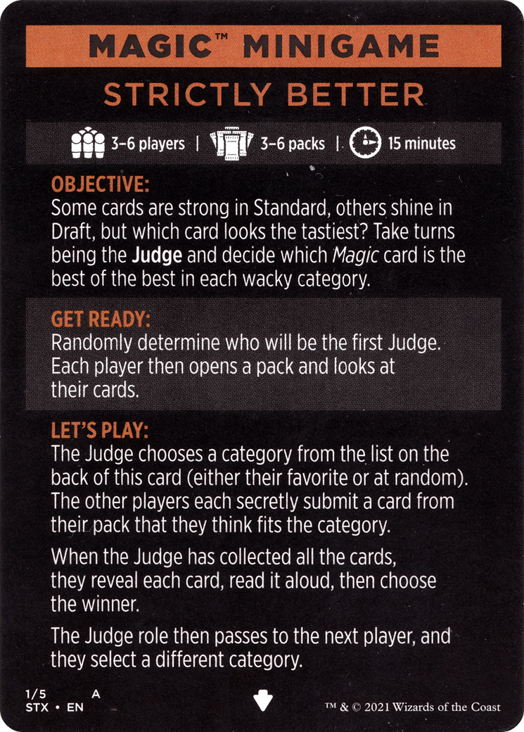 Strictly Better // Strictly Better (cont'd) (MSTX-001) - Strixhaven: School of Mages Minigames