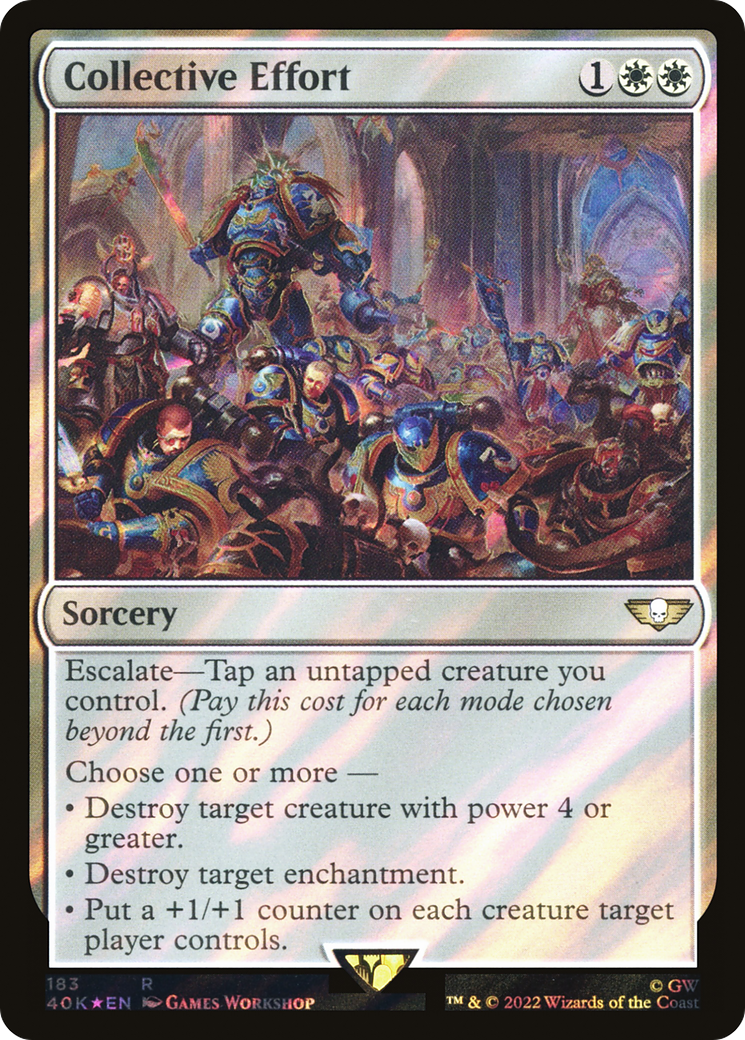 Collective Effort (Surge Foil) (40K-183★) - Warhammer 40,000 Commander Foil
