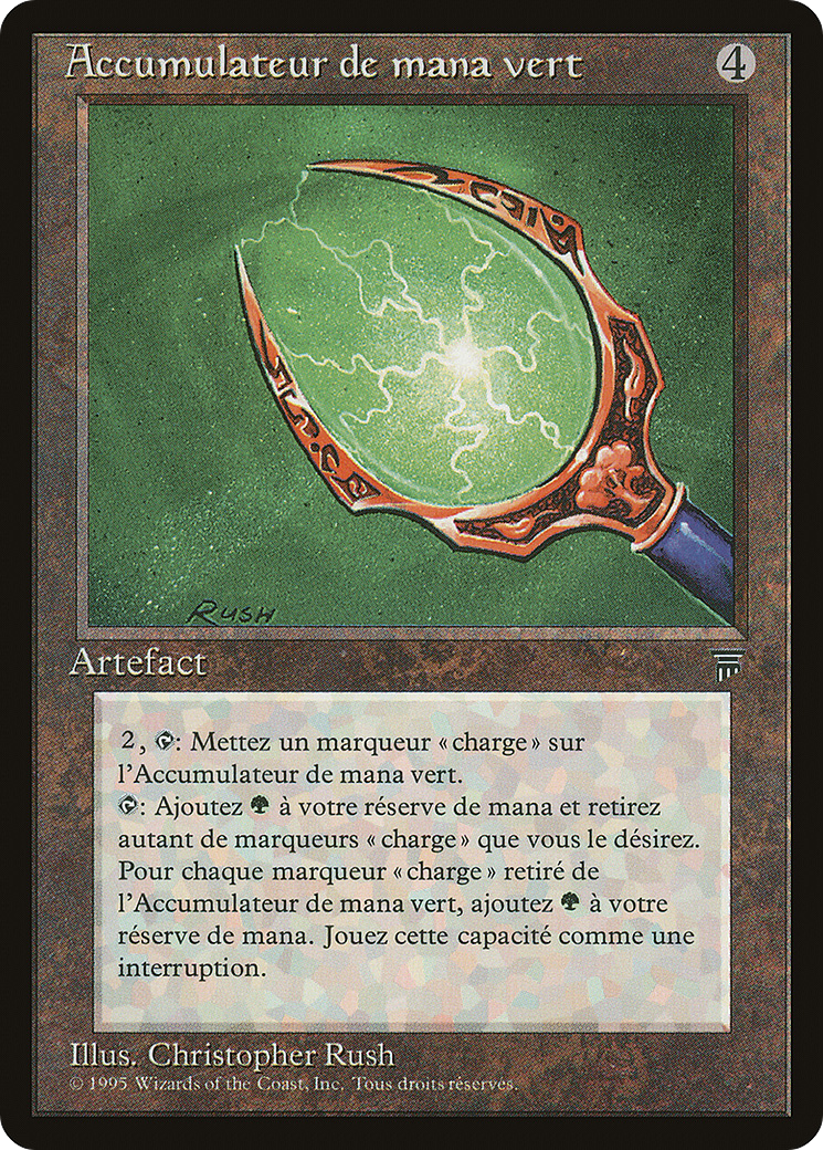 Green Mana Battery (French) - "Accumulateur de mana vert" (REN-145) - Renaissance