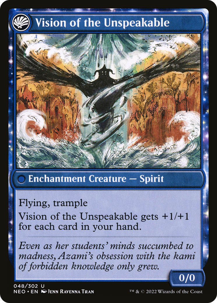 Behold the Unspeakable (NEO-048) - Kamigawa: Neon Dynasty: (fandfc, enchantment) Foil