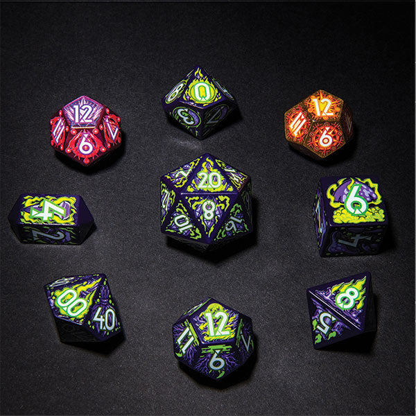 7-Die Set Botch Dice - Daggerheart - Witch + 2x Bonus d12s