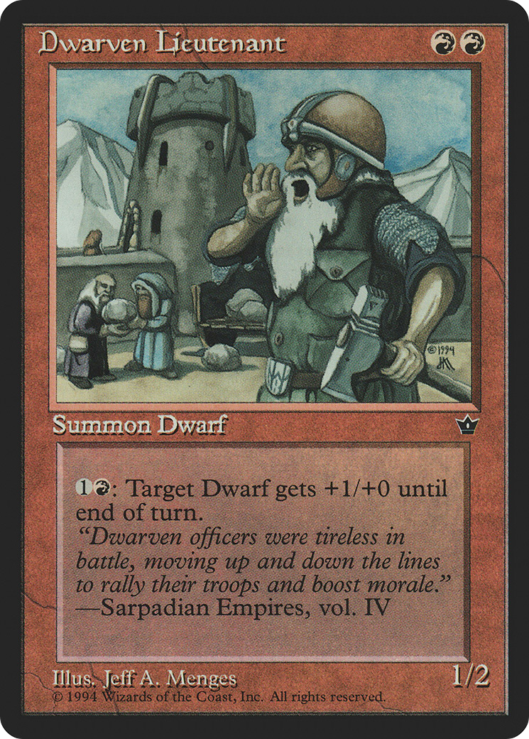 Dwarven Lieutenant (FEM-52) - Fallen Empires