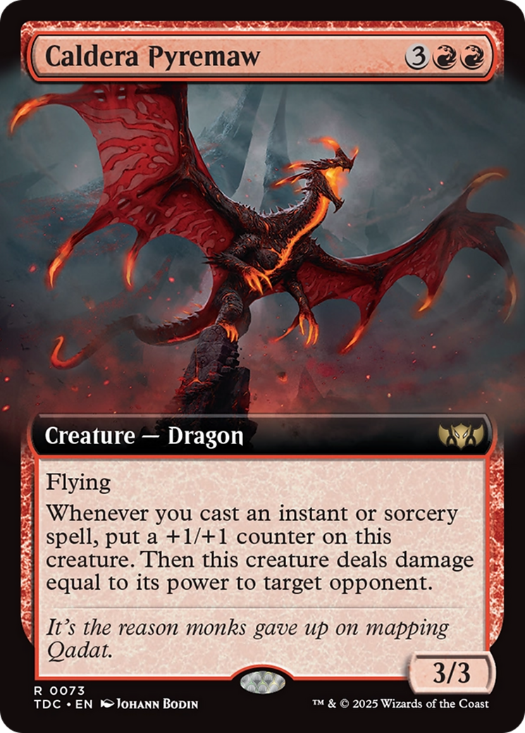 Caldera Pyremaw (TDC-073) - Commander: Tarkir: Dragonstorm: (Extended Art)