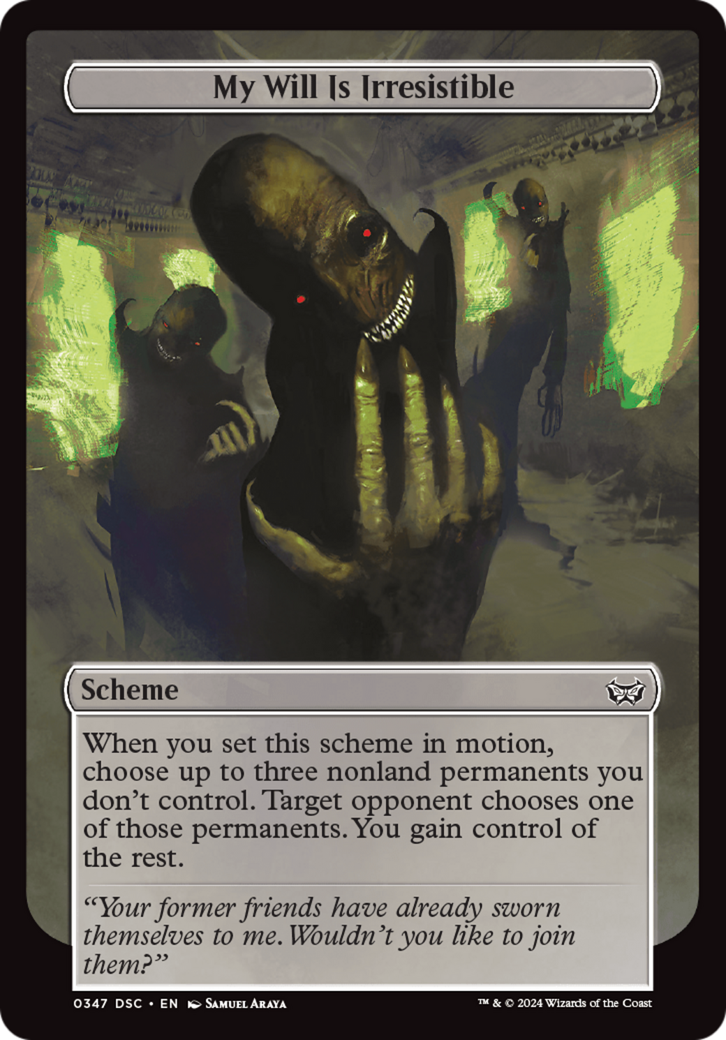 My Will Is Irresistible (A:DSC-347) - Duskmourn: House of Horror Commander