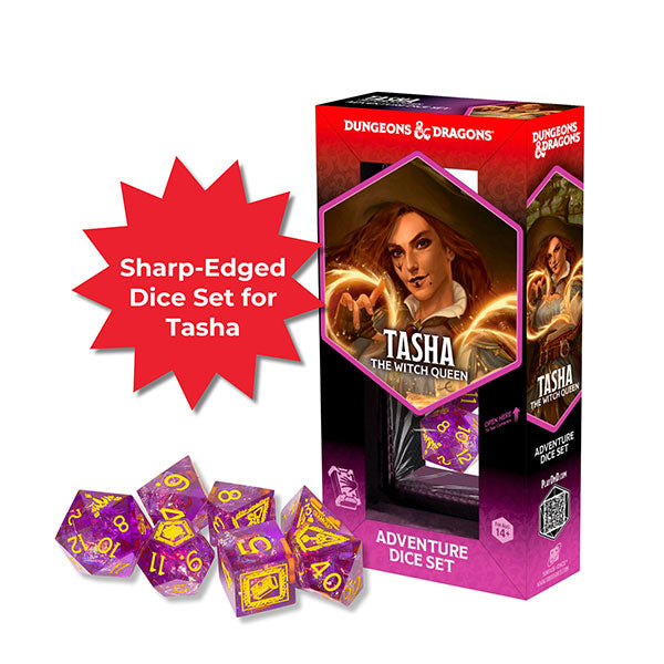 D&D Adventure Dice Set - Tasha the Witch Queen: Sharp-Edged Dice Set
