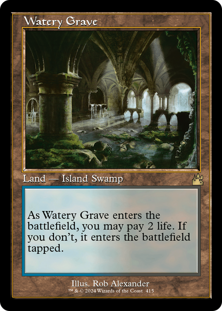 Watery Grave (Retro Frame) (RVR-415) - Ravnica Remastered Foil