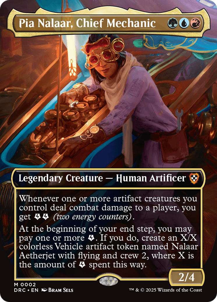 Pia Nalaar, Chief Mechanic (DRC-002) - Commander: Aetherdrift (Borderless) Foil