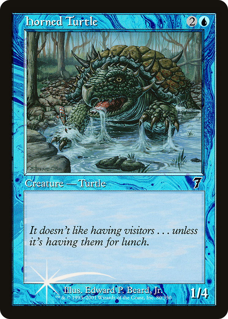 Horned Turtle (7ED-080) - 7th Edition Foil