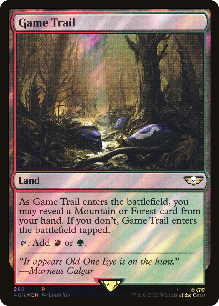 Game Trail (Surge Foil) (40K-282★) - Warhammer 40,000 Commander Foil