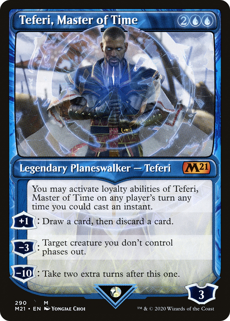 Teferi, Master of Time (Showcase) (290) (M21-290) - Core Set 2021: (Showcase) Foil