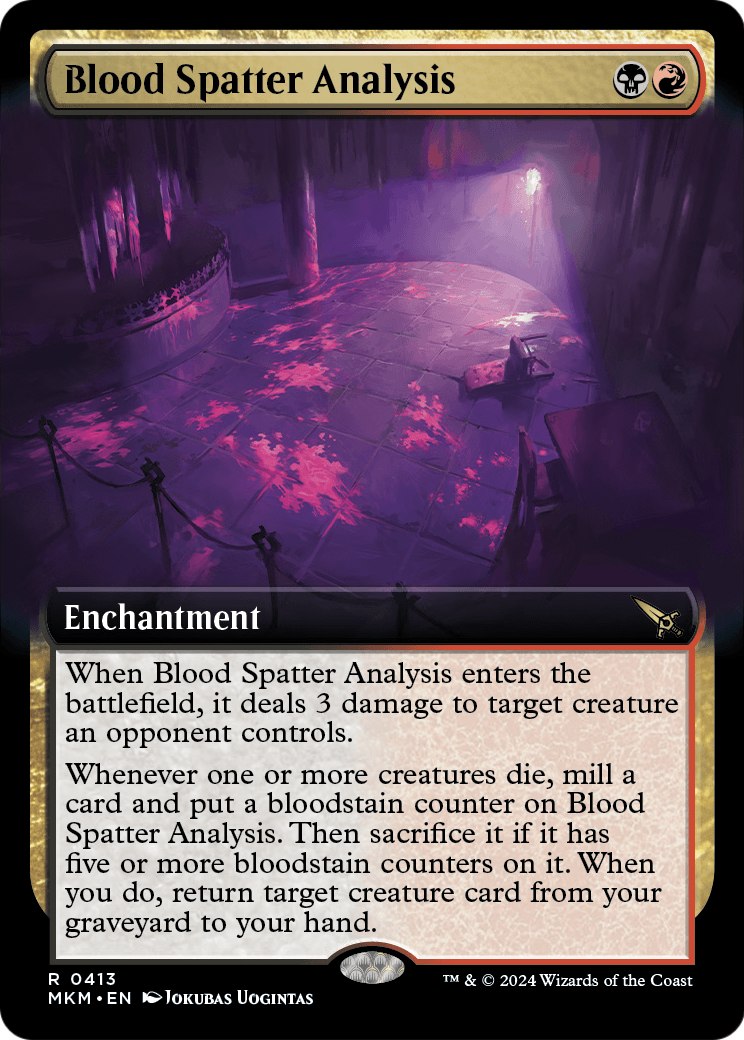 Blood Spatter Analysis (Extended Art) (MKM-413) - Murders at Karlov Manor: (Extended Art) Foil