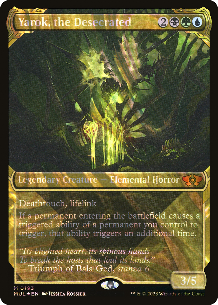 Yarok, the Desecrated (Halo Foil) (MUL-193) - Multiverse Legends: (Showcase) Foil