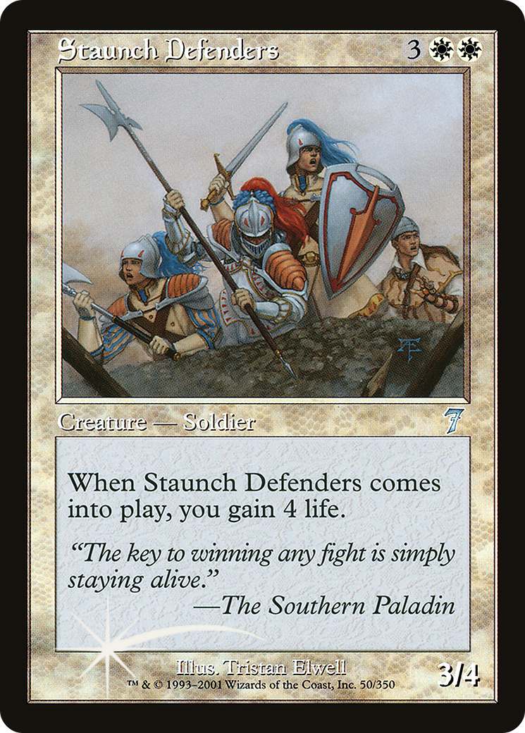Staunch Defenders (7ED-050) - 7th Edition Foil
