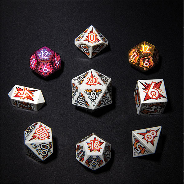7-Die Set Botch Dice - Daggerheart - Brawler + 2x Bonus d12s