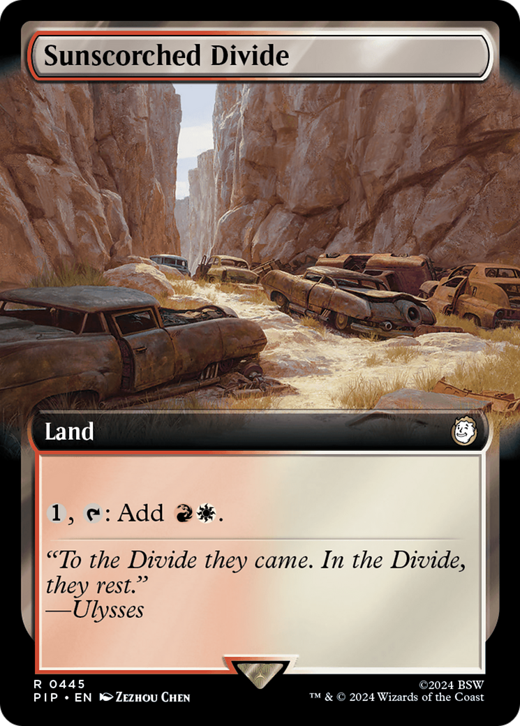 Sunscorched Divide (Extended Art) (PIP-445) - Fallout: (Extended Art) Foil