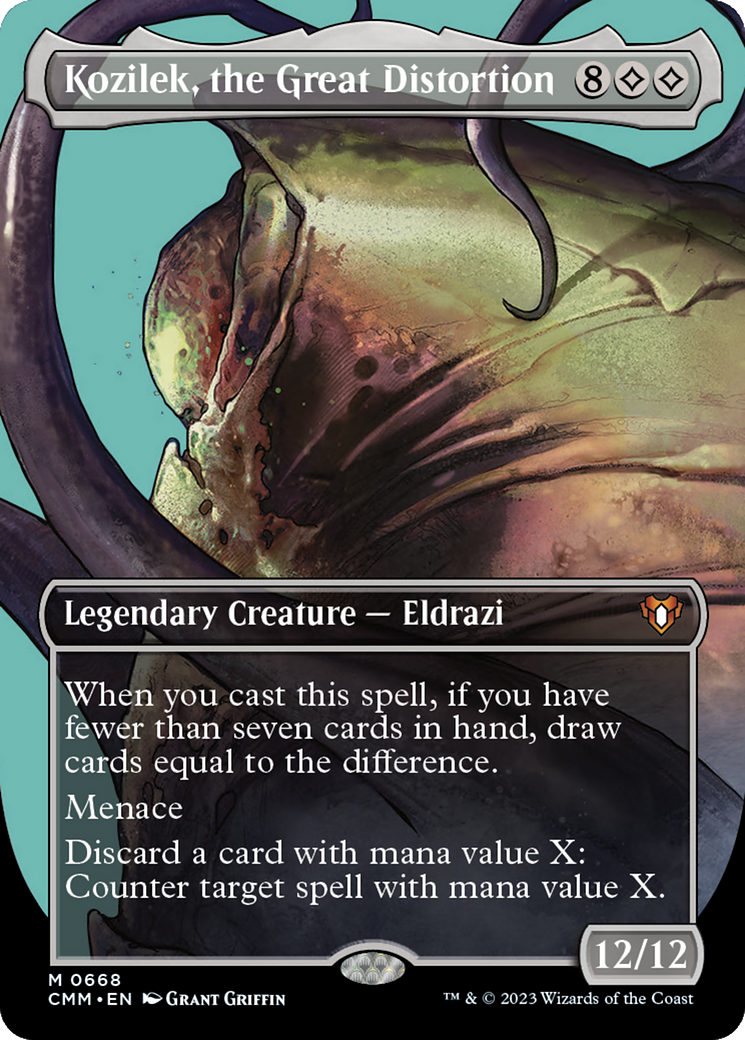 Kozilek, the Great Distortion (Borderless) (CMM-668) - Commander Masters (Borderless)