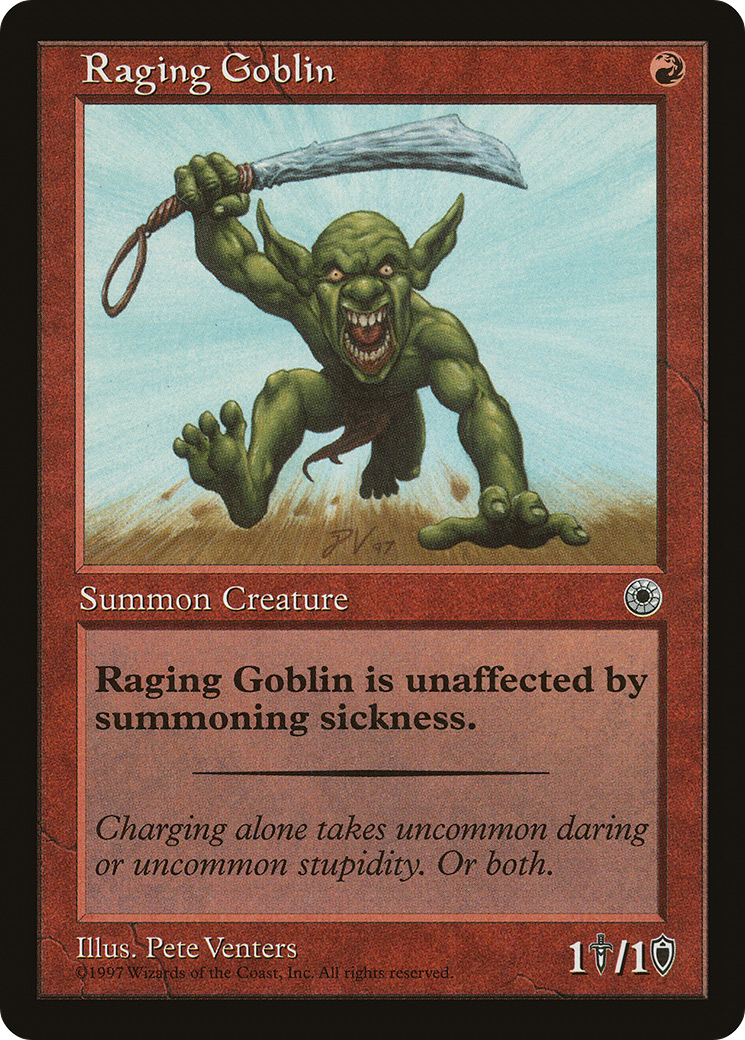 Raging Goblin (Flavor Text) (POR-145) - Portal