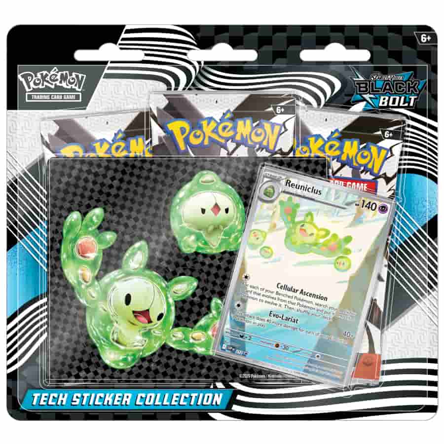 Pokemon - Scarlet and Violet - Black Bolt - Three Pack Tech Sticker Collection
