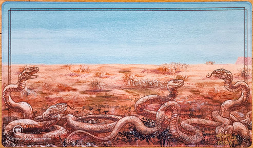 Scrubland - Jesper Myrfors - Signed by the Artist - Limited Edition [500 Copies] - Embroidered - MTG Playmat