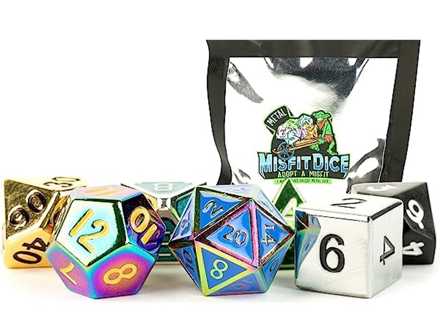 Mystery Misfit: 7 Dice Set Metal
