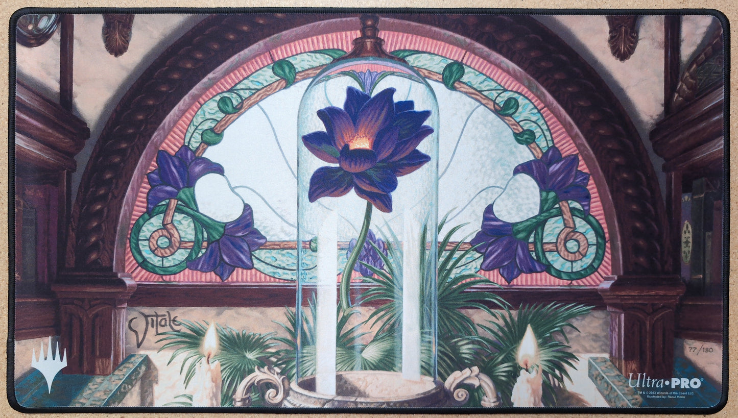 Black Lotus - Raoul Vitale - Signed by the Artist - Limited Edition [77 of 180 Copies] - Embroidered - MTG Playmat