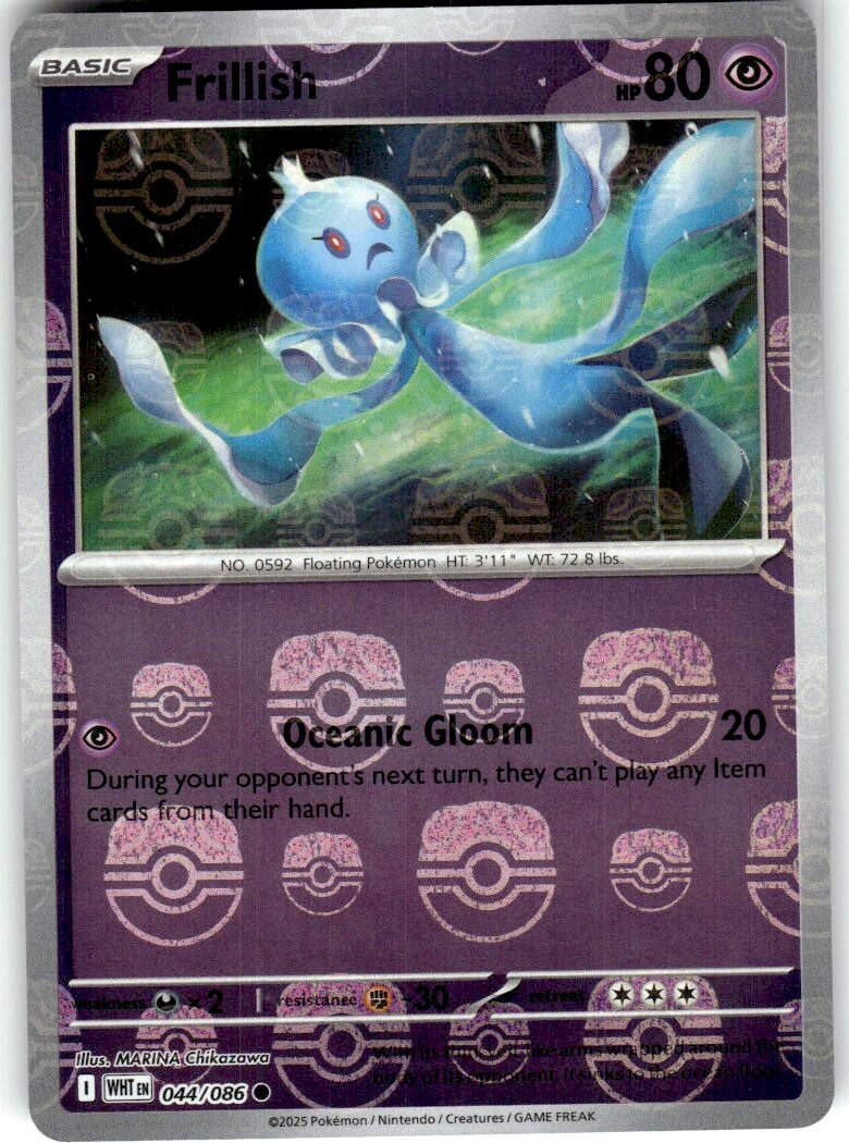 Frillish (Master Ball Pattern) 044/086  - Holofoil SV White Flare - Common