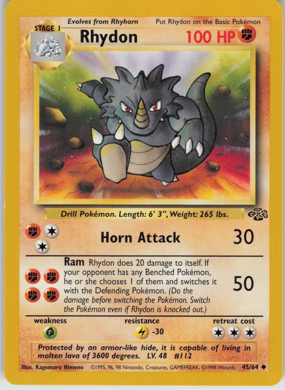 Rhydon 045/64  - Unlimited Jungle - Uncommon