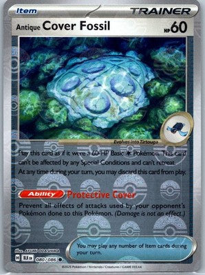 Antique Cover Fossil (Poke Ball Pattern) 080  - Holofoil SV Black Bolt - Common