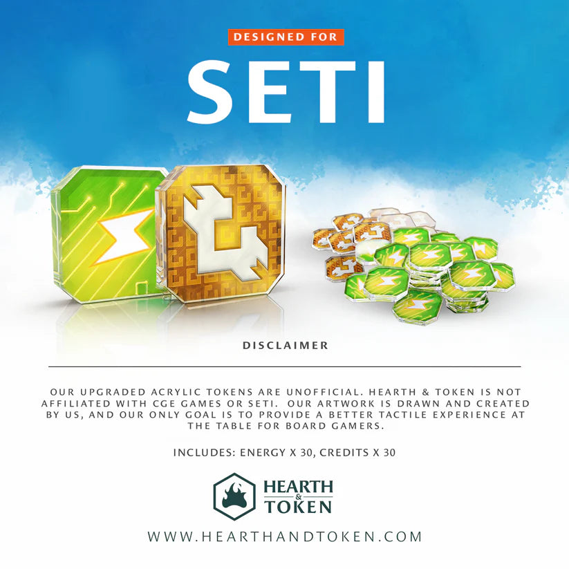SETI Bundle Tokens | Acrylic Game Tokens – 0.75" | Double-Sided Print