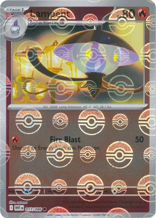 Lampent (Poke Ball Pattern) 017/086  - Holofoil SV White Flare - Common